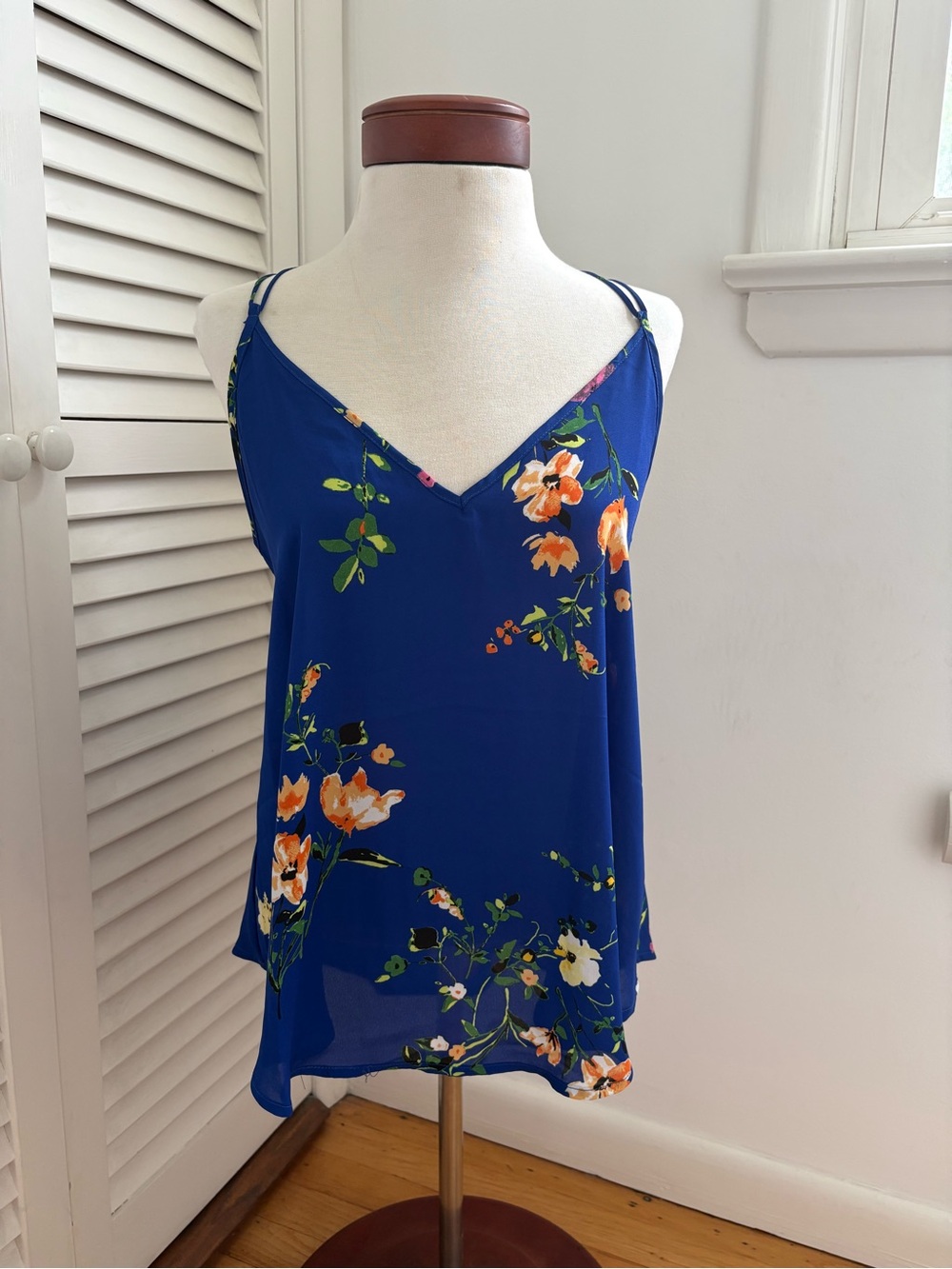 Sienna Sky Royal Blue Floral V-Neck Cami